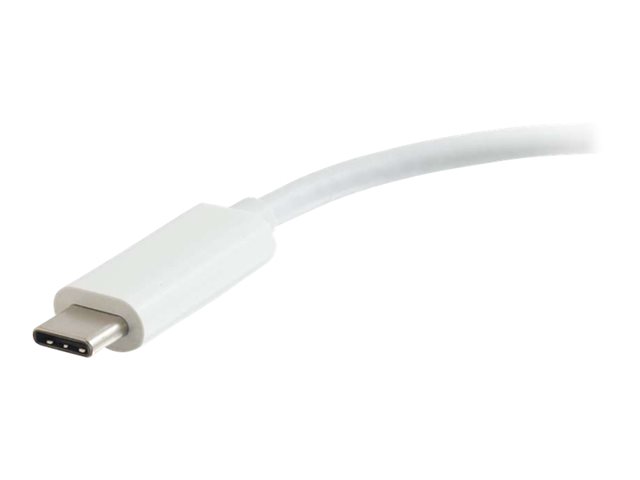 C2G USB C Ethernet and 3 Port USB Hub White - Hub - 3 Ports - síťový adaptér - USB-C - Gigabit Ethernet x 1 + USB 3.0 x 3 – foto 3