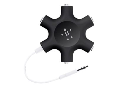 Belkin RockStar - Headphones splitter - stereo mini jack male to stereo mini jack female - black