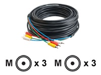 C2G 50ft Composite Video and Stereo Audio Cable with Low Profile Connectors M/M - Plenum CMP-Rated
