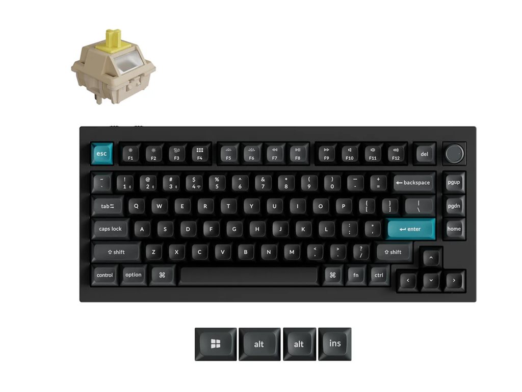 Keychron Q1 Ultra, keyboard, 8K, custom, mechanical, 75%, black Input Device