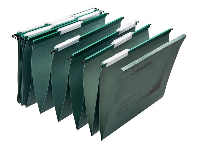 Rexel Crystalfile Classic Hanging File For Folio Tabbed Green Pack Of 50