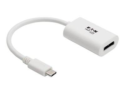 Tripp Lite USB C to DisplayPort Adapter Converter 4K White USB Type C to DP, USB-C Thunderbolt 3 Compatible
