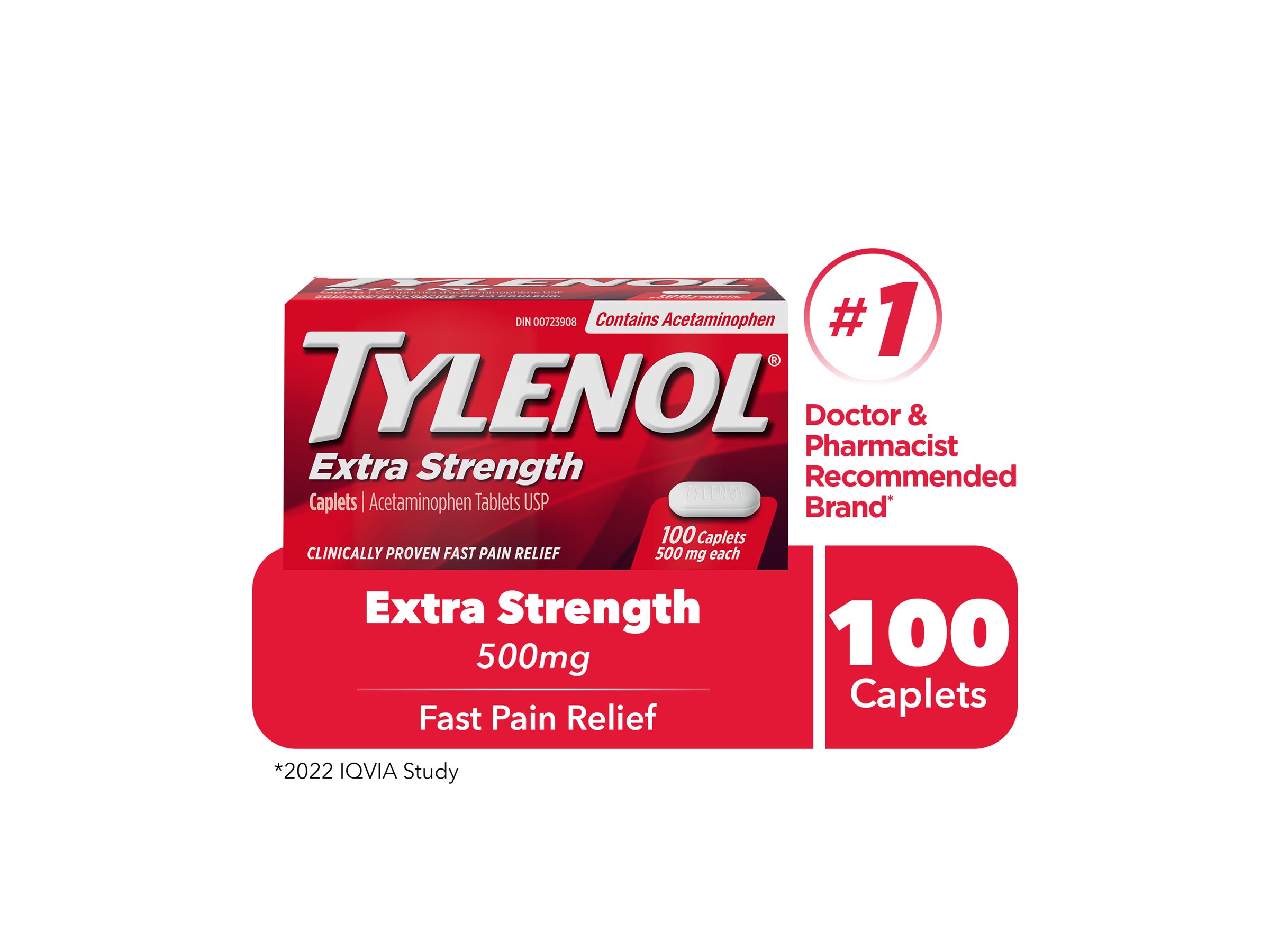 Tylenol* Caplets - Extra Strength - 500mg - 100s� �