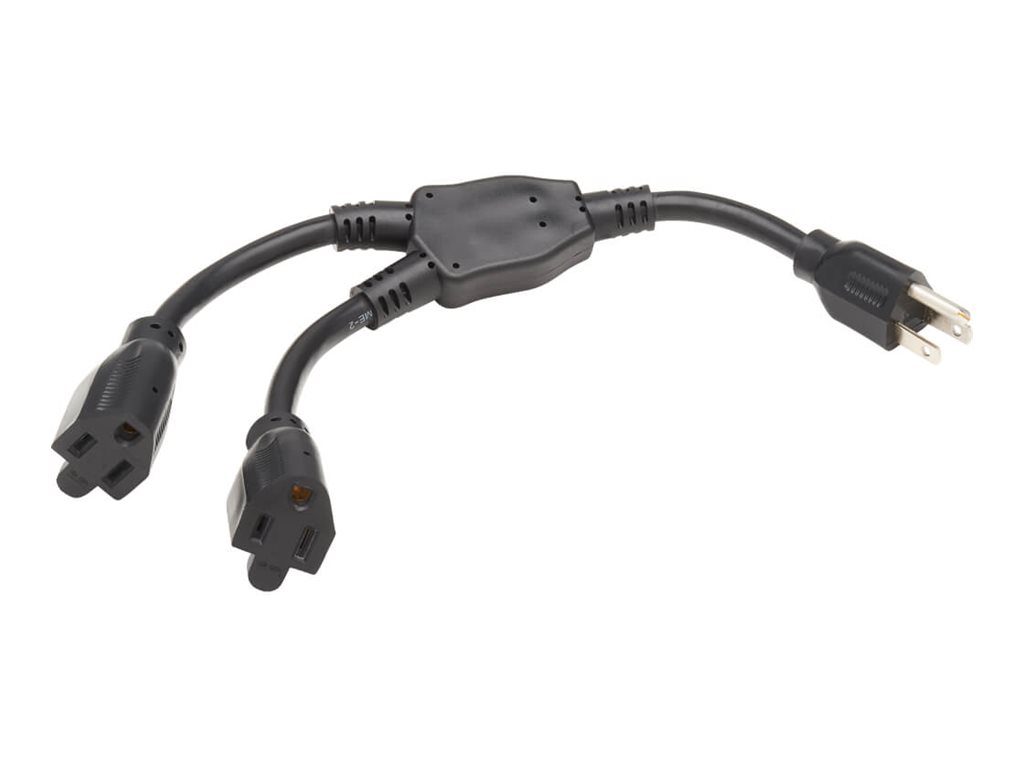 Eaton Tripp Lite Series Extension Cord Y Splitter, NEMA 5-15P to 2x NEMA 5-15R