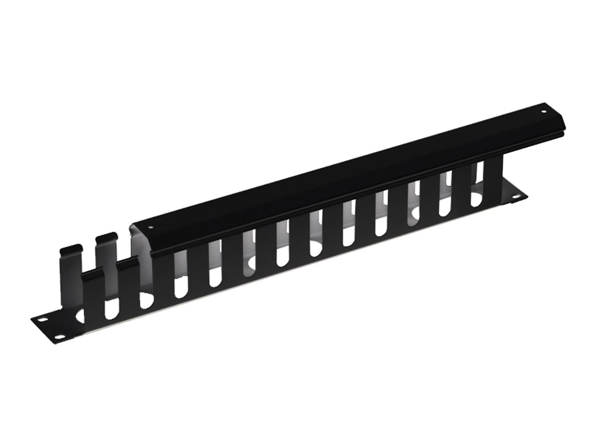 Dynamix PP-CMC01 finger cable management bar 1U 19 with protective Product shot Left-angle 79750
