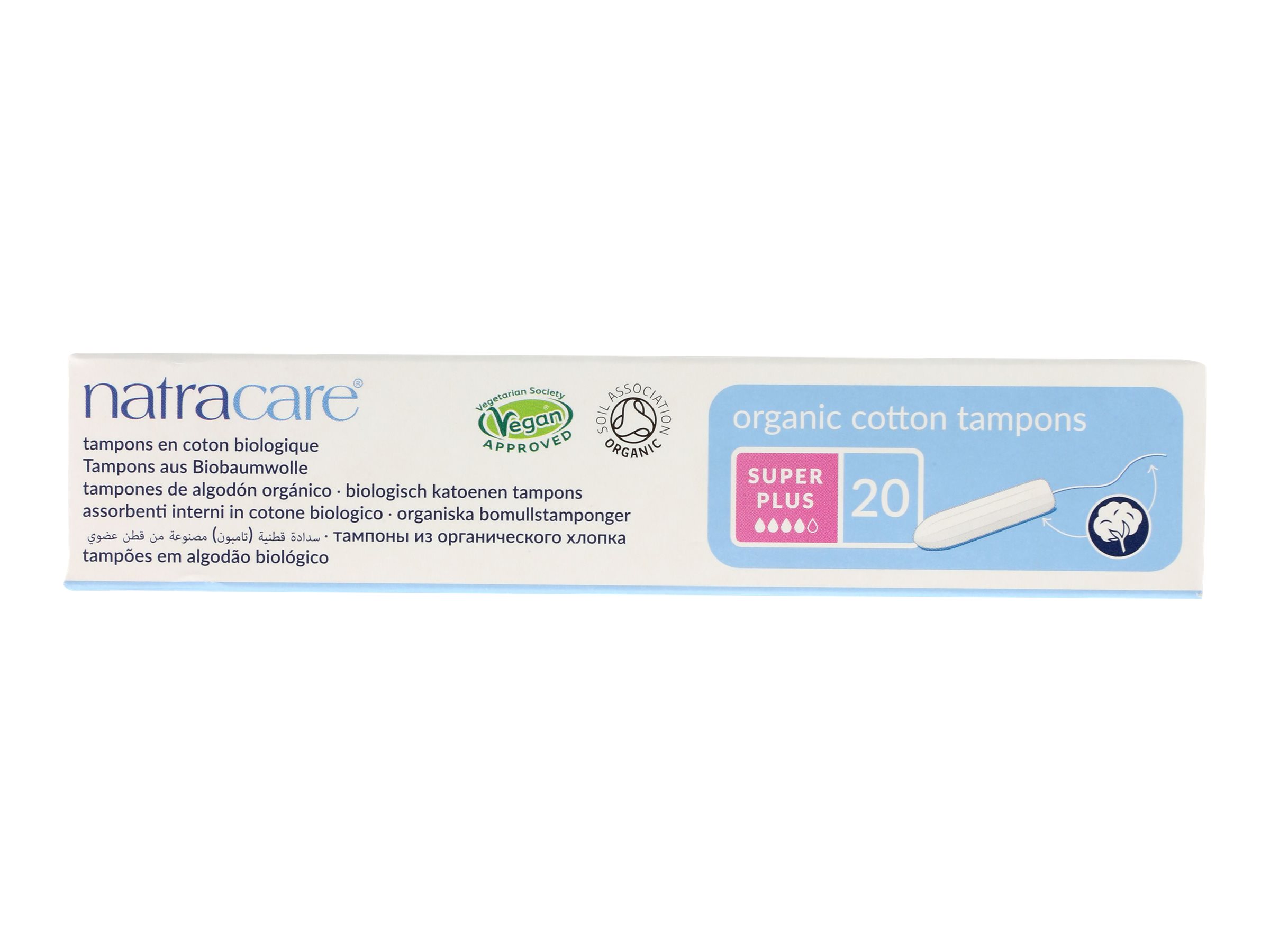 Natracare Organic Cotton Tampons - Super Plus - 20's