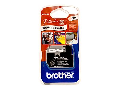 Schriftbandkassette Brother 12mm weiß/schwarz   MK231BZ