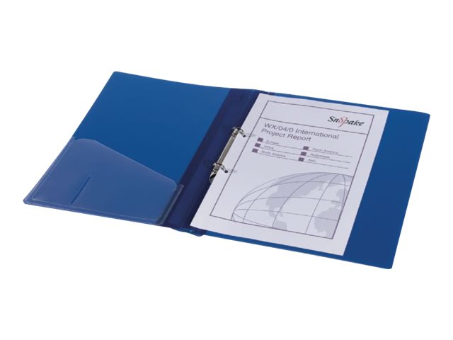 Snopake Ring Binder For A5 Capacity 100 Sheets Electra Blue Pack Of 10