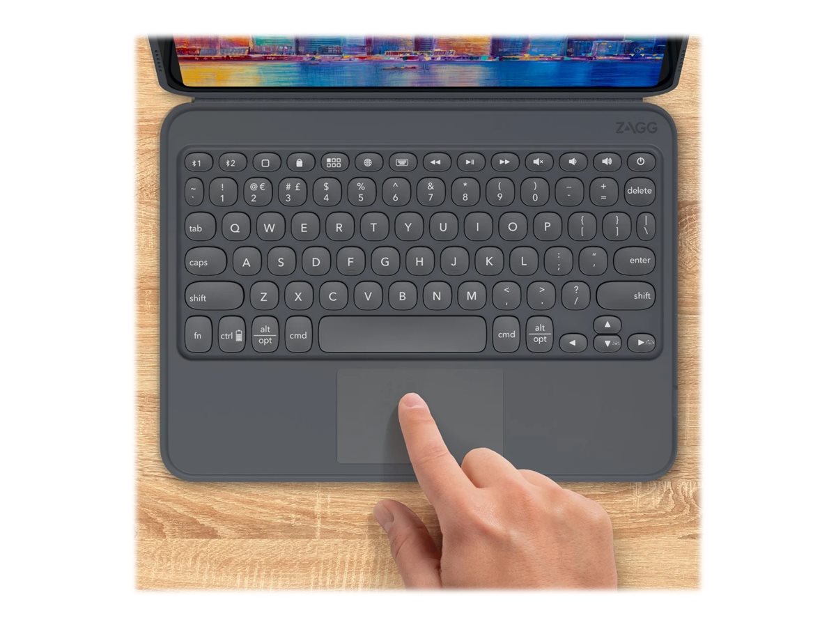 ZAGG Pro Keys Touch Keyboard Case for iPad 10.2-inch - Charcoal