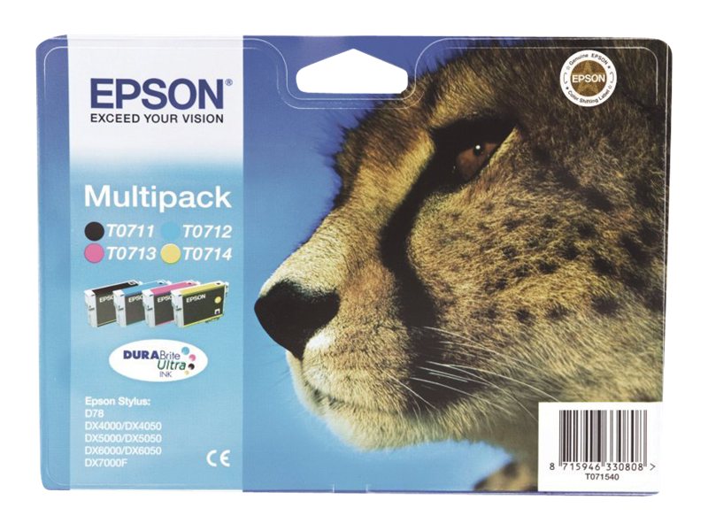 An image of Epson Multipack - black, yellow, cyan, magenta - original - ink cartridge