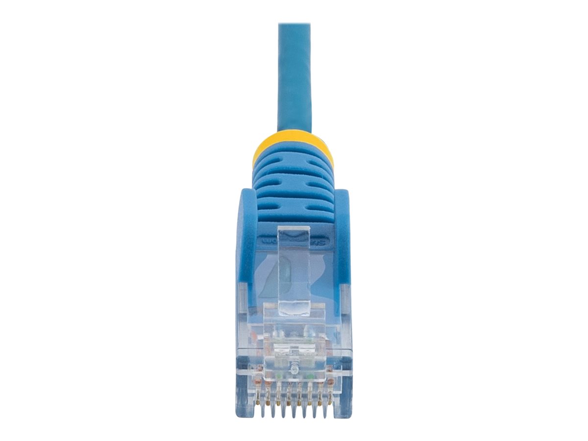 StarTech.com 1m Slim LSZH CAT6 Ethernet Cable, 10 Gigabit Snagless RJ45 100W PoE Patch Cord, CAT 6 10GbE UTP Network Cable w/Strain Relief, Blue, Fluke Tested/ETL, Low Smoke Zero Halogen - Category 6 - 28AWG (N6PAT100CMBLS) - patch kabel - 1 m - modrá – foto 4