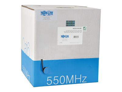 Tripp Lite 1000ft Cat6 Gigabit Bulk Cable Solid Core CMR PVC Black 1000'