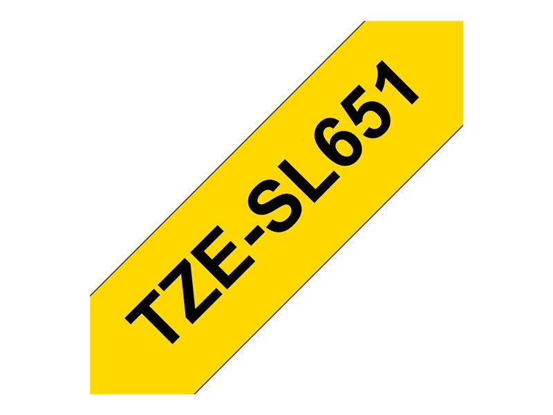 BROTHER TZeSL651 tape Black on Yellow