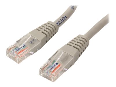 StarTech.com Cat5e Ethernet Cable - 50 ft - Gray - Patch Cable - Molded Cat5e Cable - Long Network Cable - Ethernet Cord - Cat 5e Cable - 50ft (M45PATCH50GR)