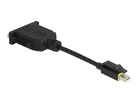 DeLOCK Adapter Mini DisplayPort han haspet -> 24+5 pin kombineret DVI hun 15 cm Sort