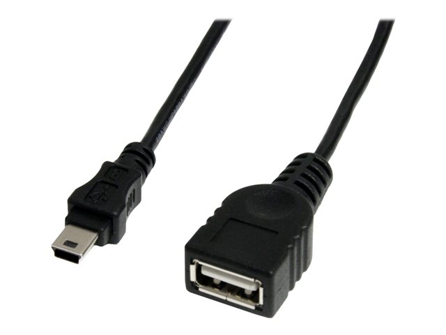 Startechcom 1 Ft Mini Usb 20 Cable Usb A To Mini B F M Usb Cable Usb F To Mini Usb Type B M Usb 20 1 Ft Black Usbmusbfm1 Usb Cable Usb To Mini Usb Type B 30 Cm