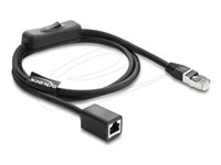 Delock RJ45 Cable plug to jack with switch Cat.6 F/UTP 1 m