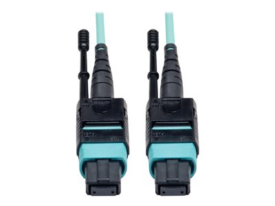 Tripp Lite 2M MTP / MPO Fiber Optic Patch Cable 12 Fiber 40GbE Aqua OM3 Plenum 6ft 6' 2 Meter