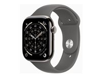 Apple Watch Series 11 (GPS + Cellular) 46 mm natural titanium smart watch with sport band 