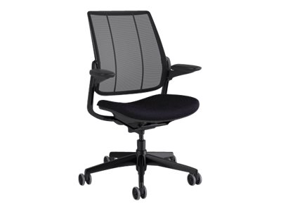 Humanscale Diffrient Smart Chair task armrests L-shaped tilt swivel black