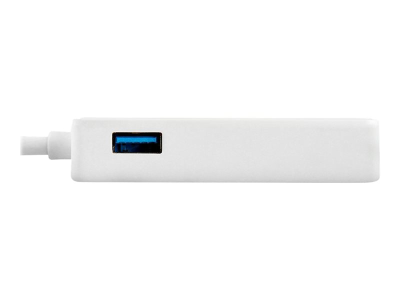 StarTech.com Hub USB 3.0 RJ45 - Adaptateur réseau USB 3.0 à 1 port RJ45  Gigabit Ethernet avec port hub USB-A - Blanc (USB31000SPTW)