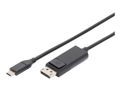 DIGITUS USB C Adapterkabel Typ C -DP 32,4GB St/St 2.0m, sw