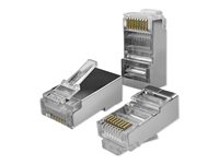 Qoltec CAT 6 Kabel med folie og kobberfletning (FTP) Netværk-konnektor Sølv