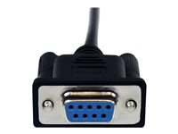 StarTech 1m Black DB9 RS232 Serial Null Modem Cable F/M - DB9 Male to Female - 9 pin Null Modem Cable - 1x DB9 (M), 1x DB9 (F