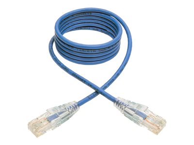 Tripp Lite 4ft Cat6 Gigabit Snagless Molded Slim UTP Patch Cable RJ45 M/M Blue 4'