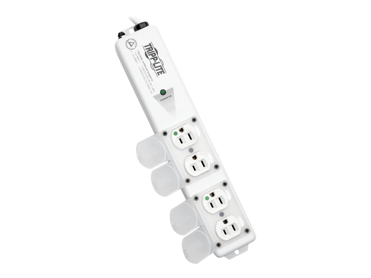 Tripp Lite Safe-IT Power Strip Medical Hospital Grade Antimicrobial UL 60601-1 4 Outlet 6' Cord