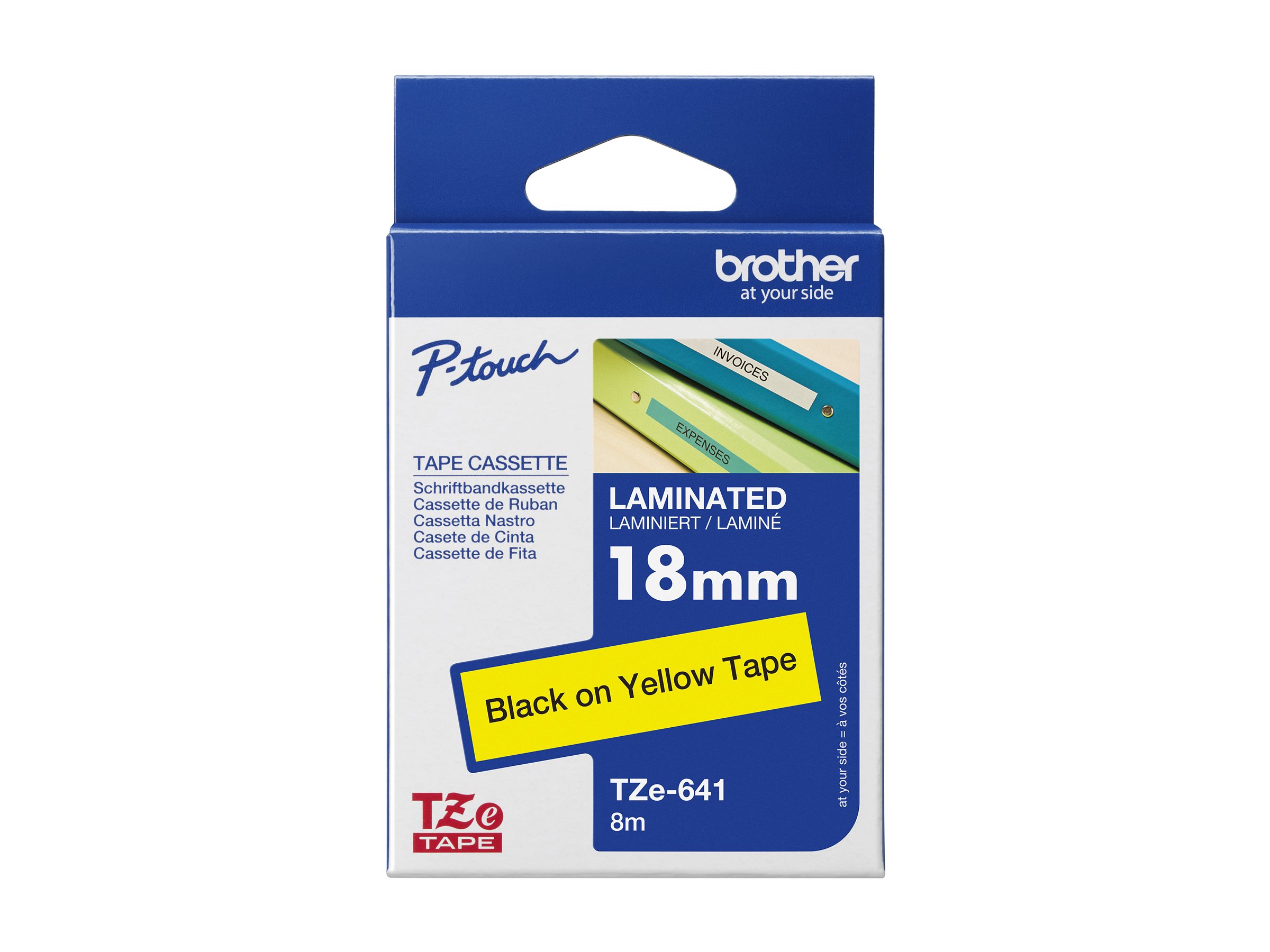 Brother Tze 641 Laminated Tape 1 Cassettes Roll 18 Cm X 8 M Brother Tze 641 Laminated Tape 1 Cassettes Roll 18 Cm X 8 M