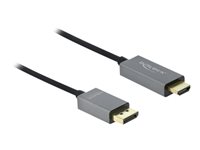 DeLOCK Video/audiokabel DisplayPort / HDMI 1m Sort Grå
