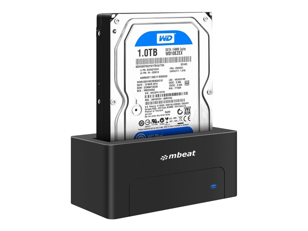 mbeat D1 HDD docking station SATA 5Gb/s USB Product shot Left-angle 79750