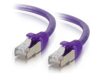 C2G 14ft Cat6 Snagless Shielded (STP) Ethernet Cable - Cat6 Network Patch Cable - PoE - Purple