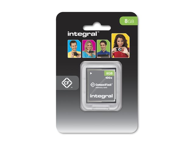 Integral - flash memory card - 8 GB - CompactFlash - INCF8GV2 - Currys ...