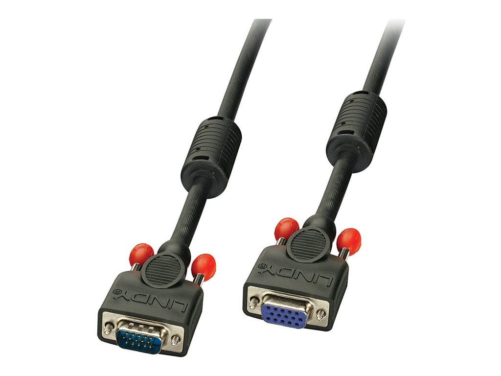 LINDY VGA Cable M/F Black 5m HD