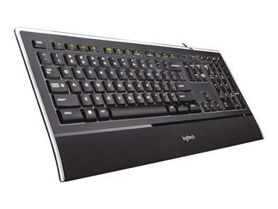 Logitech Illuminated K740 - keyboard - French - orange, classic black Input  Device