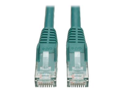 Eaton Tripp Lite Series Cat6 Gigabit Snagless Molded (UTP) Ethernet Cable (RJ45 M/M), PoE, Green, 6-in. (15.24 cm)