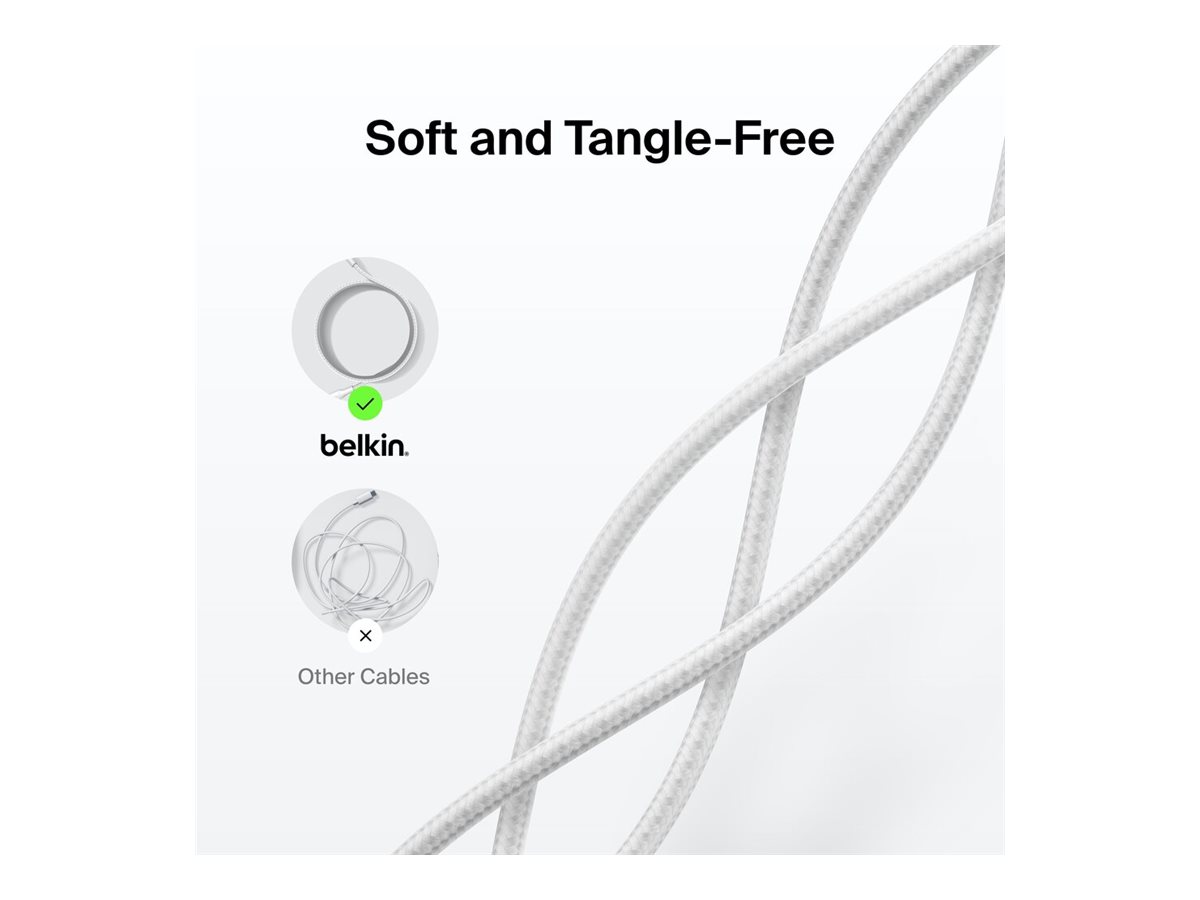 Belkin BoostCharge USB-C cable USB to 24 pin USB-C 1 Product shot Front 79800