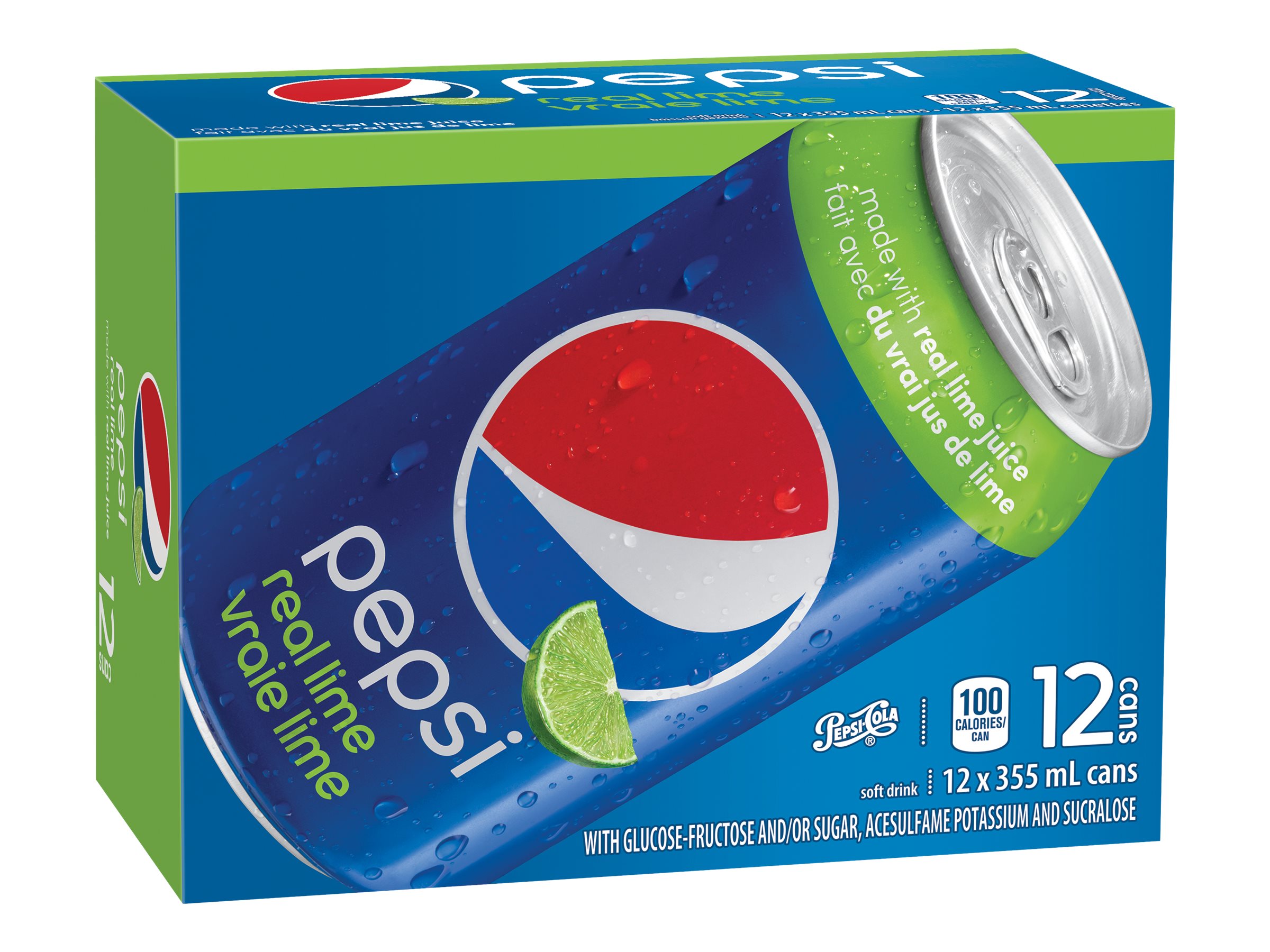 Pepsi Real Lime - 355ml - Pack of 12