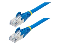 StarTech.com 2ft LSZH CAT6a Ethernet Cable, Blue, 10 Gigabit Snagless RJ45 100W PoE Patch Cord, CAT 6A 10GbE 27AWG S/FTP Network Cable w/Strain Relief, Fluke Tested/ETL - Low Smoke Zero Halogen Category 6A (NLBL-2F-CAT6A-PATCH)