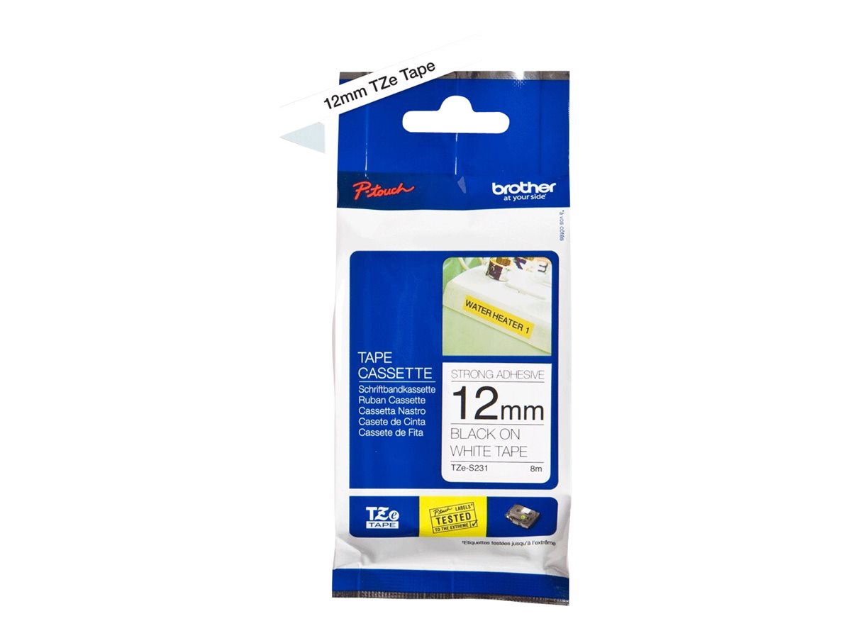 Brother TZe-S231 laminated tape 1 cassette(s) Roll (1.2 cm x 8 Package view Front 80520
