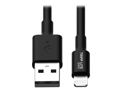 Eaton Tripp Lite Series USB-A to Lightning Sync/Charge Cable, MFi Certified - Black, M/M, 10 in. (0.25 m)