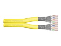 DIGITUS Professional Installation Cable CAT 7a Kabel med afskærmning med folie og kobberfletning (SFTP 500m Bulkkabel Gul RAL 1028