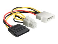 DeLOCK Effekt P4 15 pin Serial ATA strøm 4-PIN intern strøm (male) 15.5cm Strømforsyningsadapter