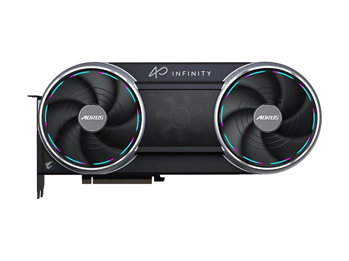 AORUS INFINITY graphics card GeForce RTX 5090 32 Product shot Front 79800