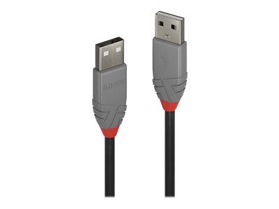LINDY USB 2.0 Kabel Typ A/A Anthra Line M/M 1m - 36692