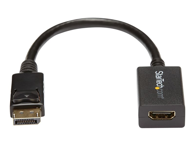 StarTech.com Câble adaptateur DisplayPort vers HDMI de 2 m - Convertisseur  DP vers HDMI avec câble intégré - M/M - Ultra HD 4K - Noir - câble  adaptateur - DisplayPort / HDMI - 2 m (DP2HDMM2MB)