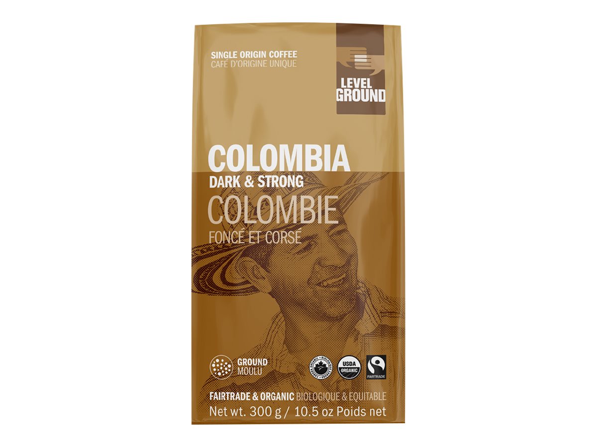 Level Ground Colombia Ground Coffee - Dark Roast - 300g