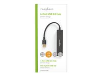 Nedis UHUBU3410BK Hub 4 porte USB
